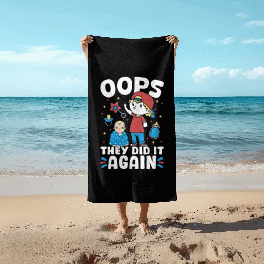 New Baby - Oops They Did It Again Big Brother Beach Towels