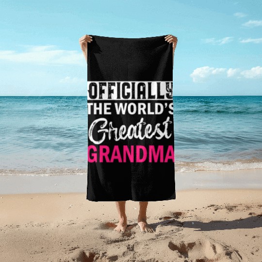 Officially the world s greatest grandma productor Beach Towels