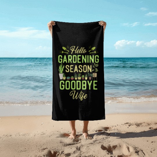 Plant Lover Gardening Husband Wife Beach Towels