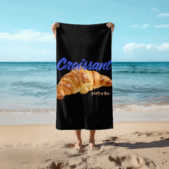 Croissant Lover Beach Towels