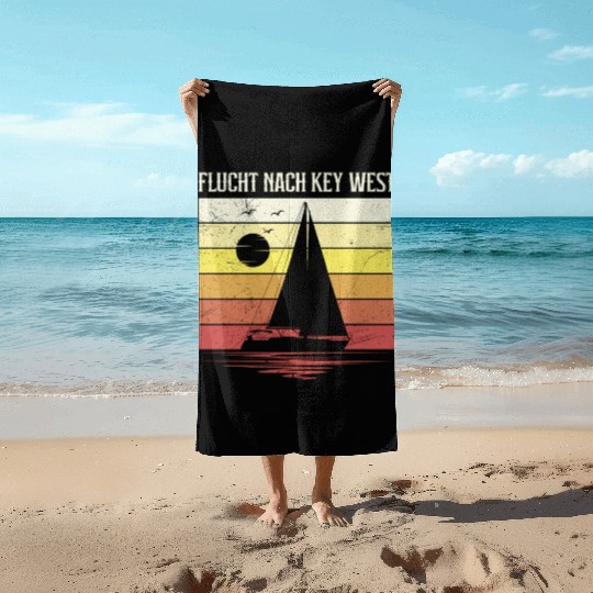 Florida ESCAPE TO KEY-WEST Sailing Florida Beach Towels