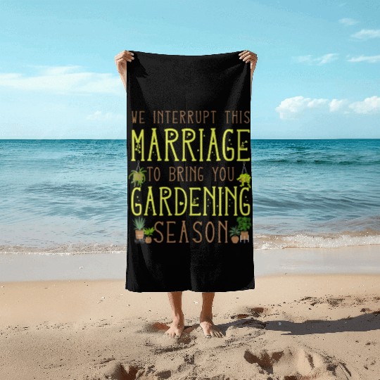 Plant Lover Gardening Husband Wife Beach Towels