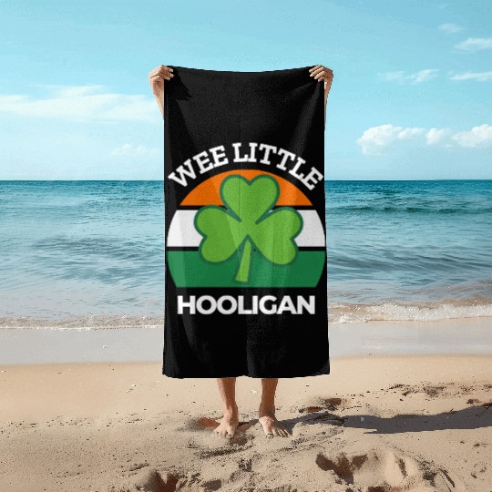 Wee Little Hooligan Great Saint Patrick Day Gift Beach Towels