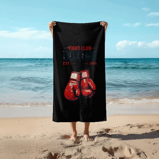 Fight Club Boxing Design Beach Towels