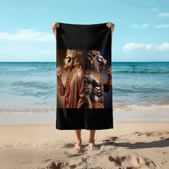 Beast king Beach Towels