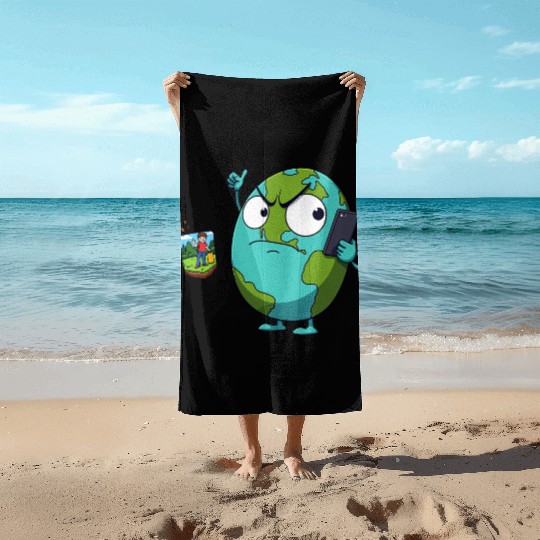 Earth in Distress – A Call for Change Beach Towels