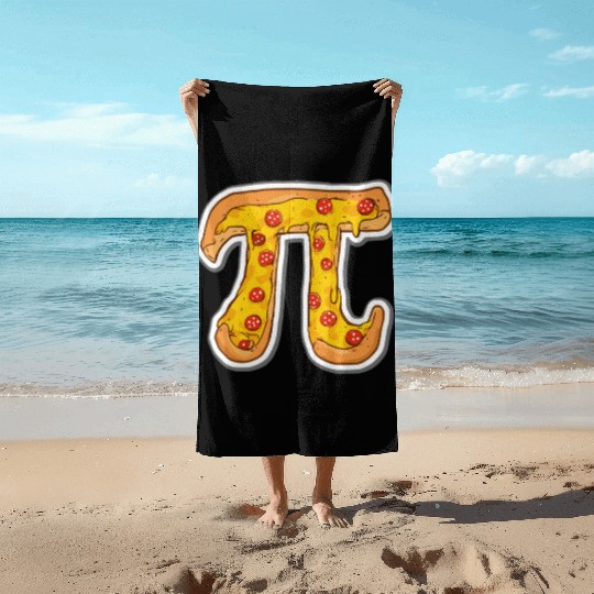 Pi Day Beach Towels kids Pizza Pi Funny Math Food 3.14