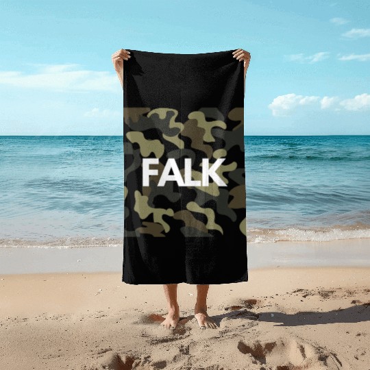 Falk Name Beach Towels Men Good Quality Camouflage