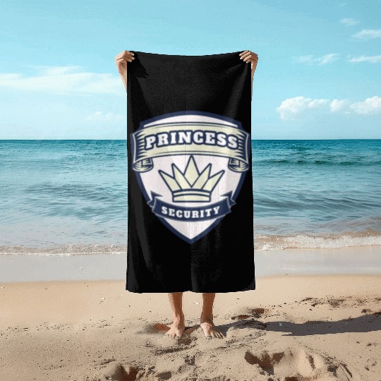 princess security birthday Beach Towels