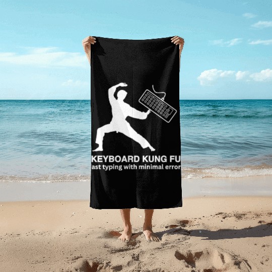 KEYBOARD KUNG FU Beach Towels