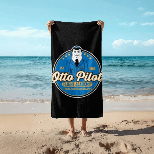 Otto Pilot flight academy Beach Towels