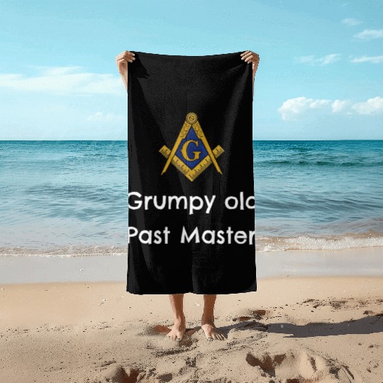 Grumpy Old Past Master Emblem Beach Towels