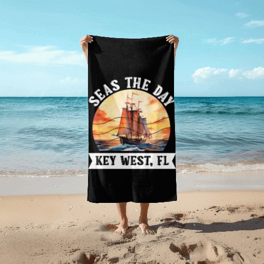 Florida Keys SEAS THE DAY IN KEY-WEST FLORIDA Beach Towels