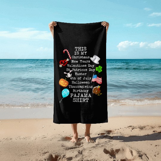 Ten holidays fun Birthday Christmas outfit PJs ten Beach Towels