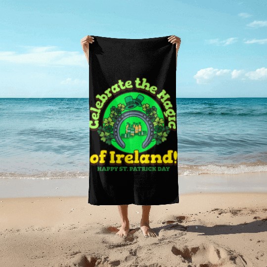 Celebrate the Magic of Ireland Beach Towels
