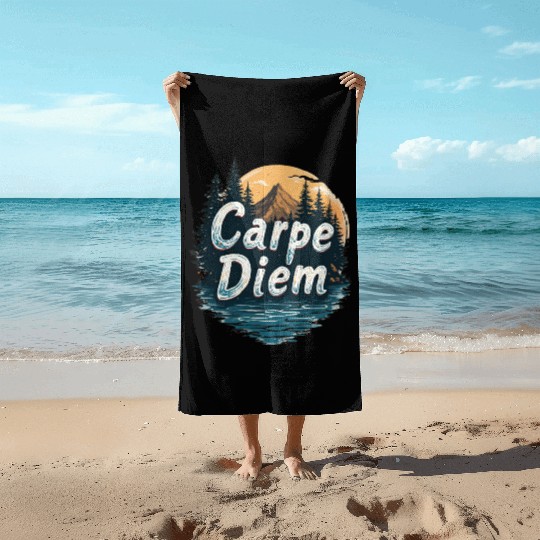 Carpe Diem Adventure Awaits Beach Towels