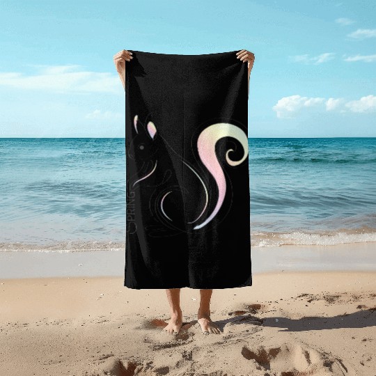 Squirrel Illustration - Spring Inspiration Beach Towels