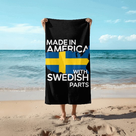 Made In America With Swedish Parts USA US Beach Towels