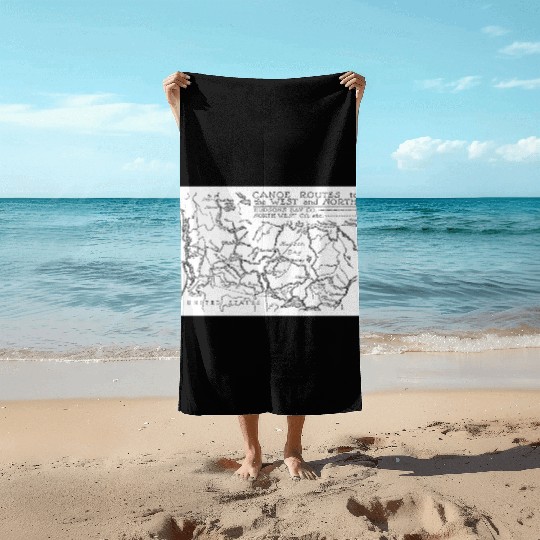 Fur Trade Canoe Routes Beach Towels