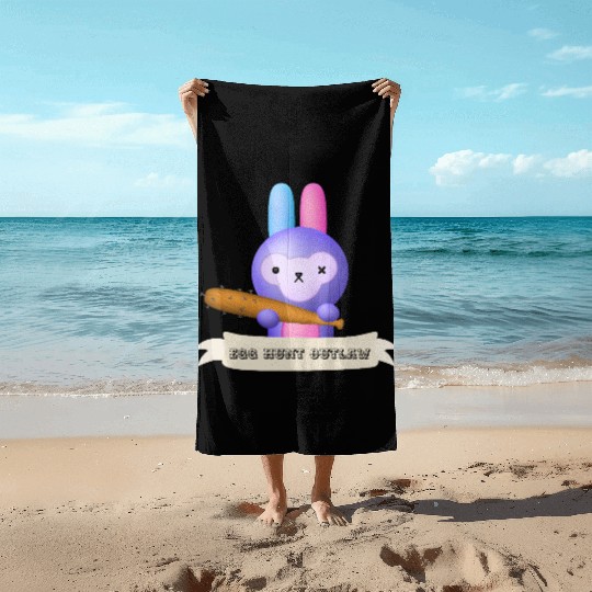 Egg Hunt Outlaw Easter Beach Towels