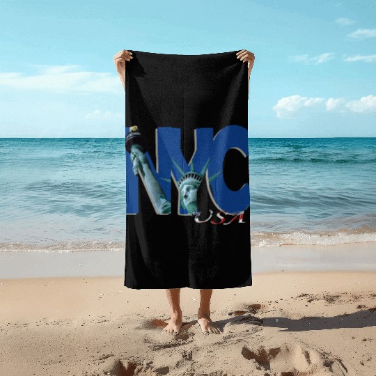 Art of Statue of Liberty Beach Towels