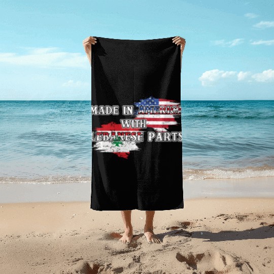 Made In America With Lebanese Parts US Beach Towels