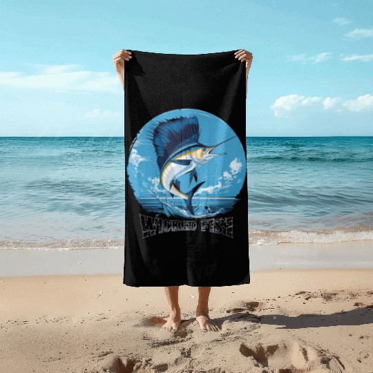 Wicked Fish Sailfish Adventure Ocean Breeze Beach Towels