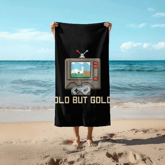Old But Gold Gamer Beach Towels