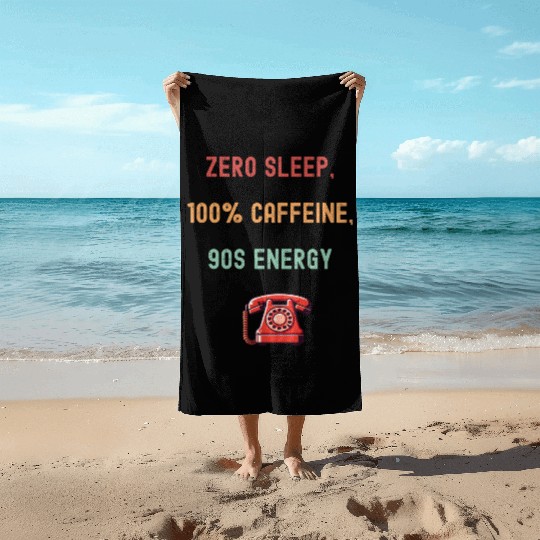 Zero Sleep 100 Caffeine Beach Towels