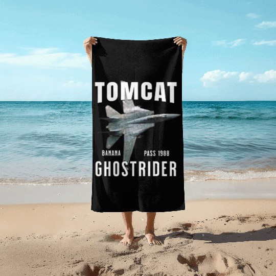 F-14 TOMCAT Infamous Banana Pass USS America Beach Towels
