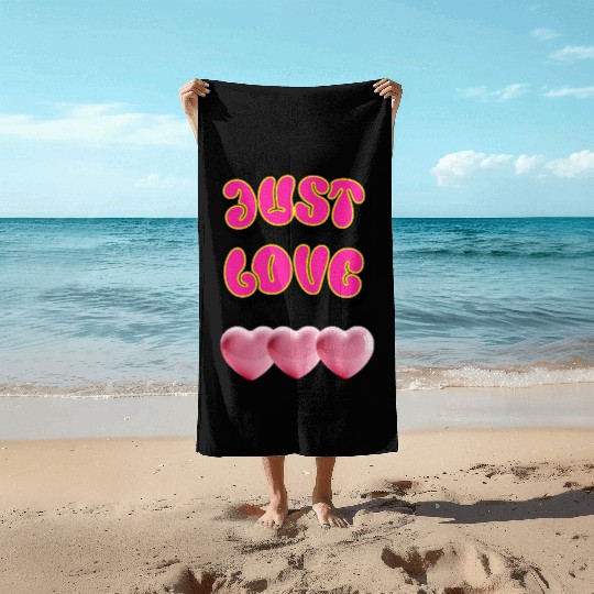 Just Love: Y2K 2000s Heart Beach Towels