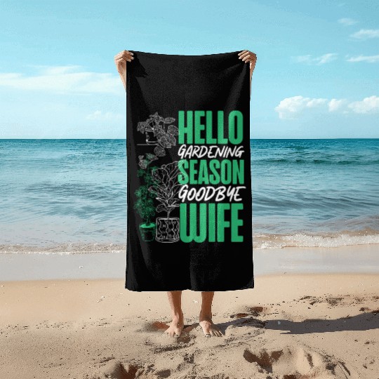 Plant Lover Gardening Husband Wife Beach Towels