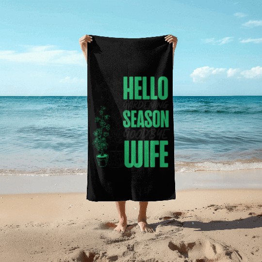 Plant Lover Gardening Husband Wife Beach Towels