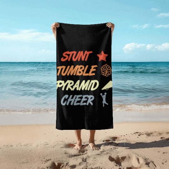 Vintage Cheerleading Saying Beach Towels