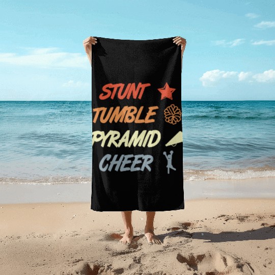 Vintage Cheerleading Saying Beach Towels