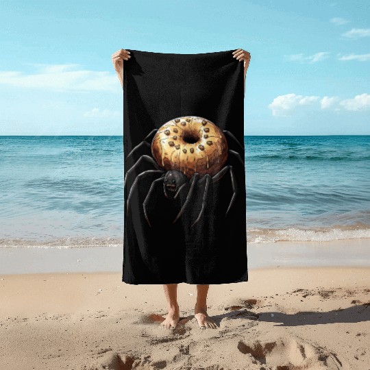 Donut Spider Funny Creative Motif Beach Towels