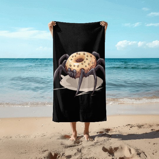 Donut Spider Funny Creative Motif Beach Towels