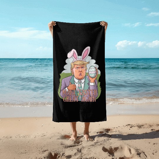 Trump Easter Bunny Beach Towels