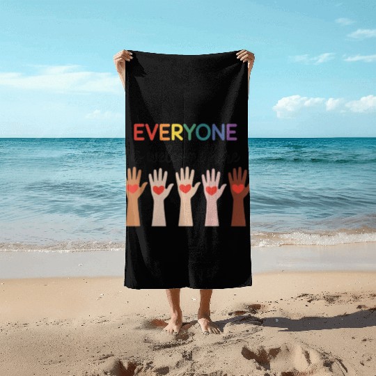 Everyone Is Welcome Here Idaho Teacher Beach Towels