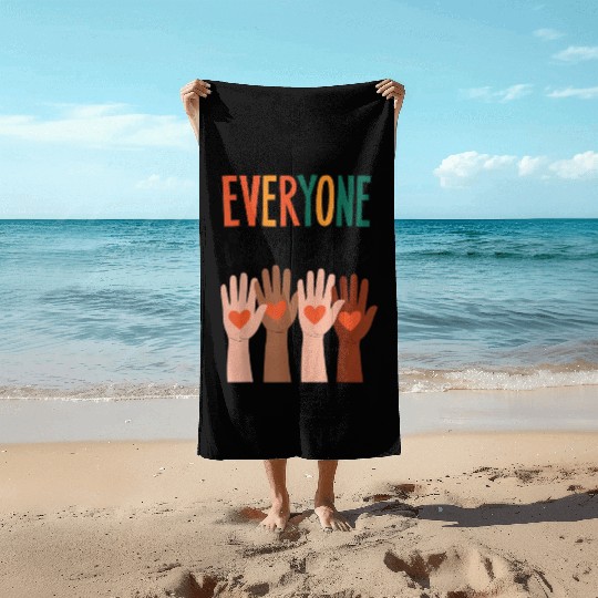 Everyone Is Welcome Here Idaho Teacher Beach Towels
