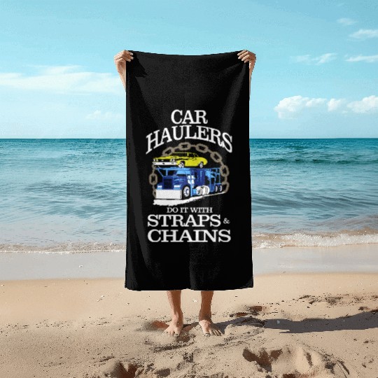 Truck Driver Car Hauler Straps Chains Lc Beach Towels