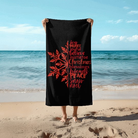 Queen bundle Christmas snowflake sublimation Beach Towels