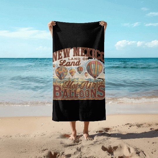 New Mexico Land of Hot Air Balloons Adventure Beach Towels