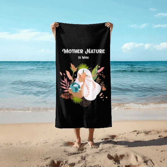 Earth Day Mother Nature Beach Towels