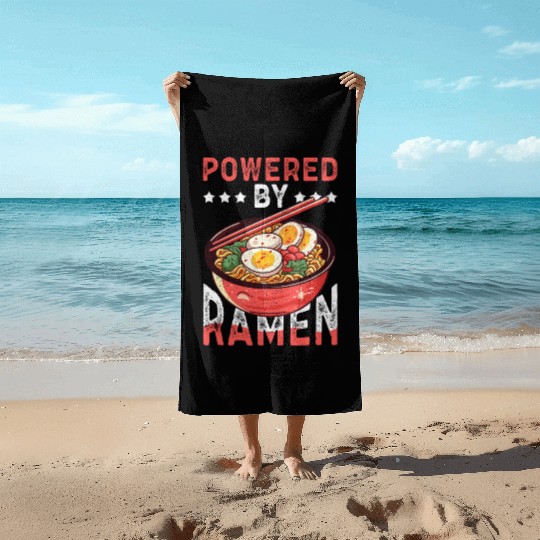 Ramen Japanese Noodles Powered By Ramen Beach Towels