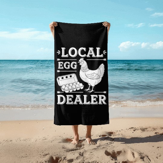 Local Egg Dealer Easter Sunday Egg Beach Towels