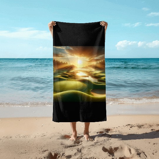 Sunrise Golf Course Beach Towels