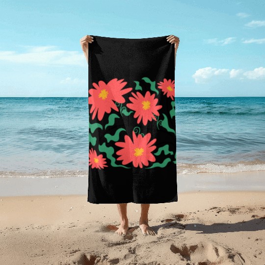 Boho Summer Flower Nature Lover Floral Wildflower Beach Towels