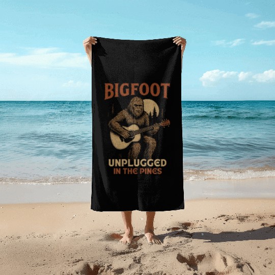 Bigfoot Unplugged in the Pines Tour Beach Towels