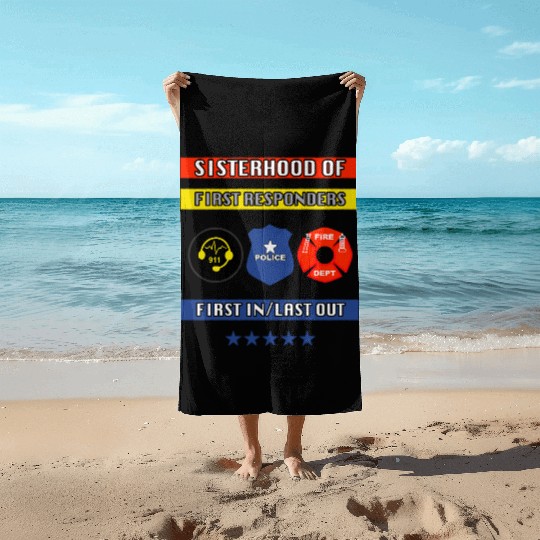 First Responder Pickleball Beach Towels